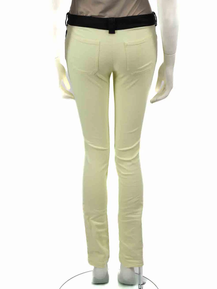 Balenciaga Yellow Contrast Waistband Skinny Jeans