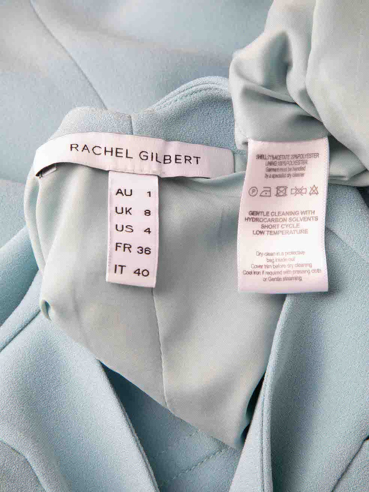 Rachel Gilbert Light Blue Embellished Knot Dress
