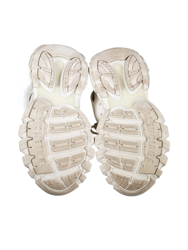 Balenciaga White Faux Fur Lined Track Trainers