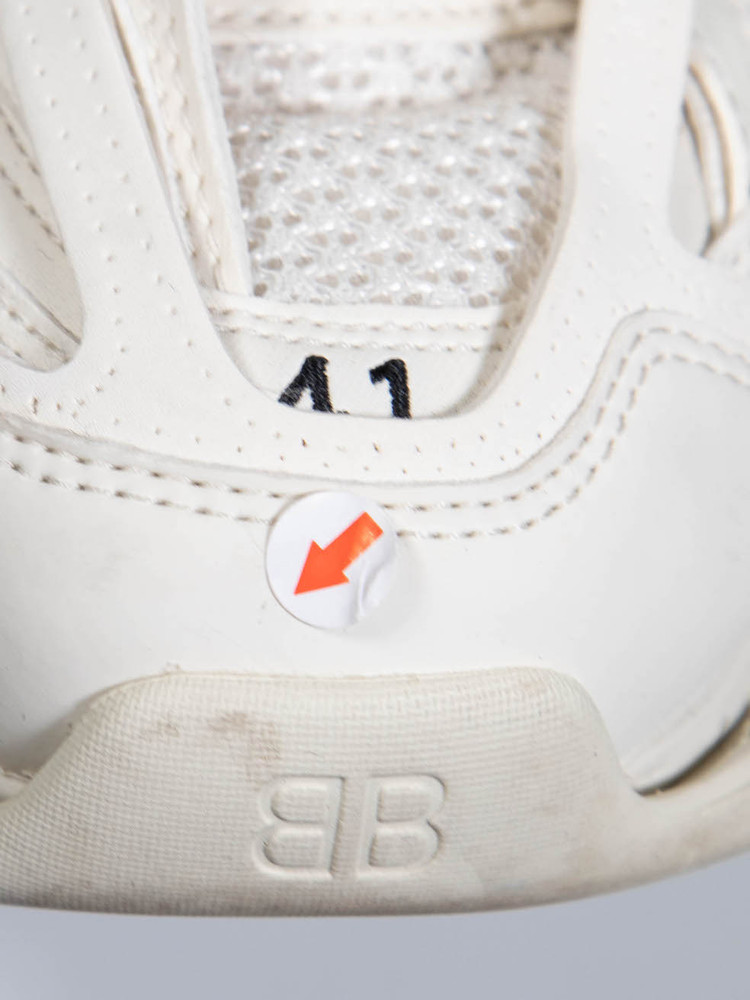 Balenciaga White Faux Fur Lined Track Trainers