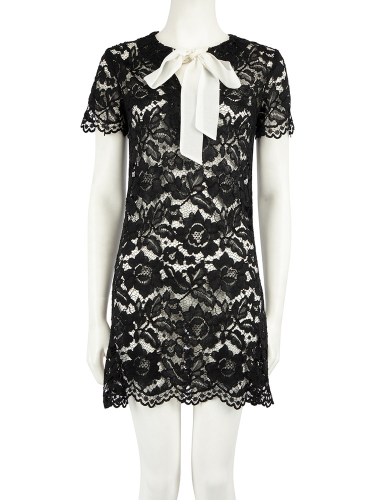 Sandro Black Lace Mini Dress