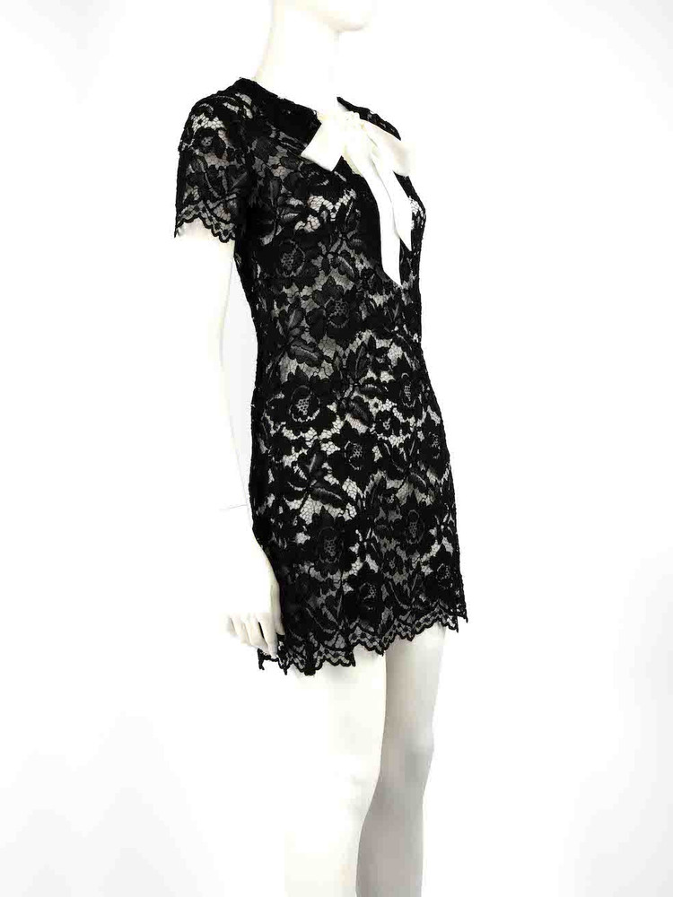 Sandro Black Lace Mini Dress