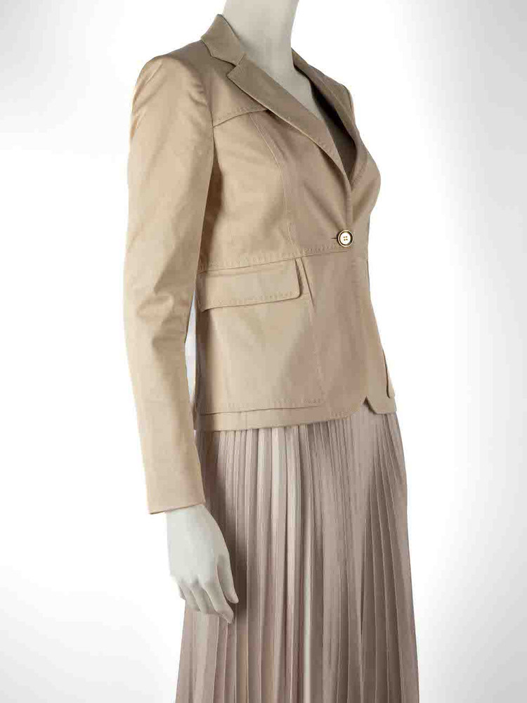 Gucci Beige Single Breasted Blazer