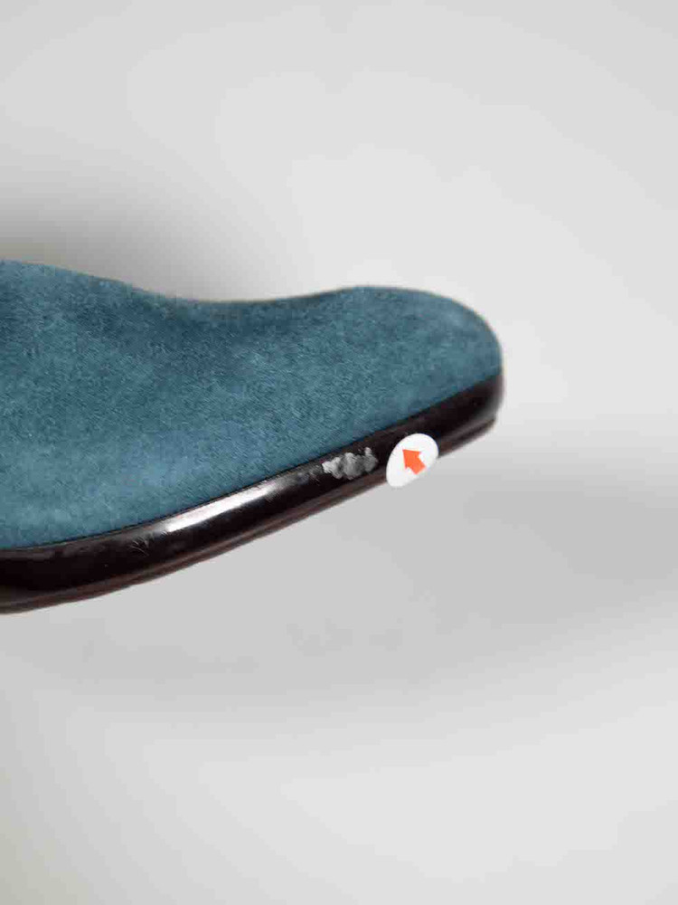 Clergerie Teal Suede Sculptural Pumps