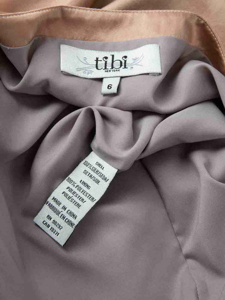 Tibi Floral Pattern Silk Dress