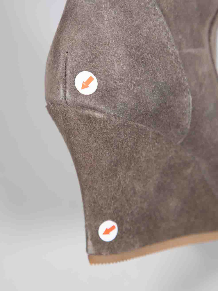 Lanvin Grey Ankle Suede Wedge Boots