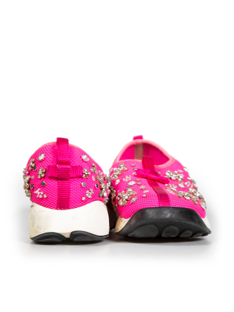 Dior Pink Embellished Fusion Technical Trainers