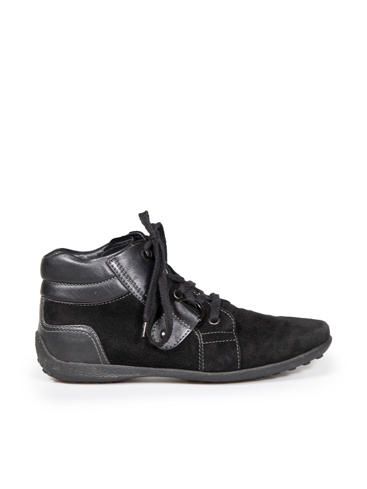 Tod's Black Suede Lace-Up Trainers