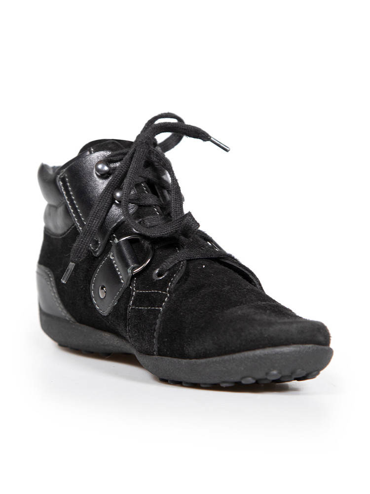 Tod's Black Suede Lace-Up Trainers