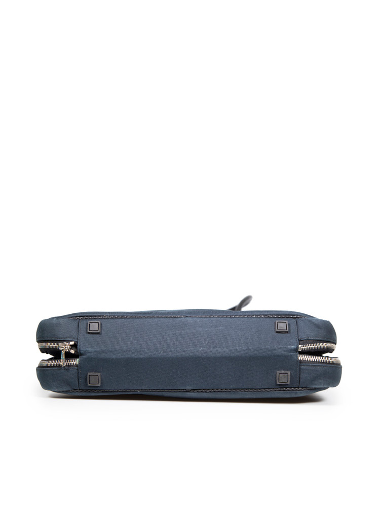 Bottega Veneta Vintage Navy Marco Polo Briefcase