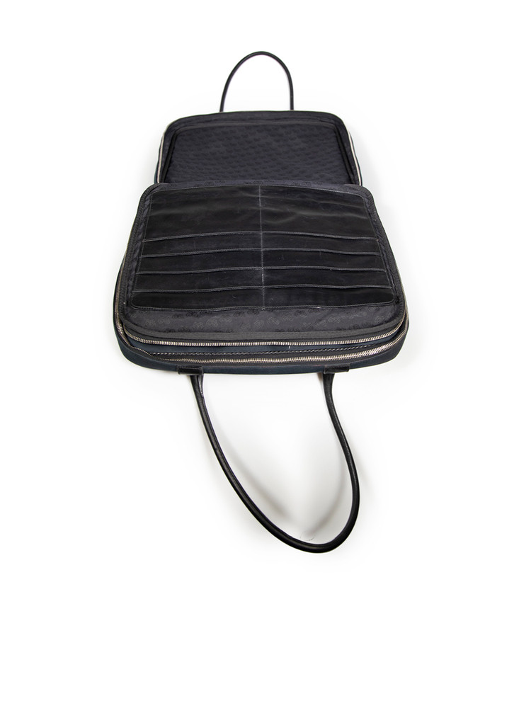 Bottega Veneta Vintage Navy Marco Polo Briefcase