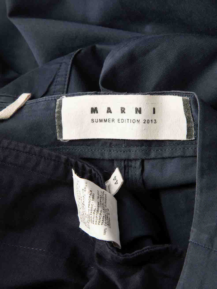 Marni S/S13 Navy Straight Leg Trousers
