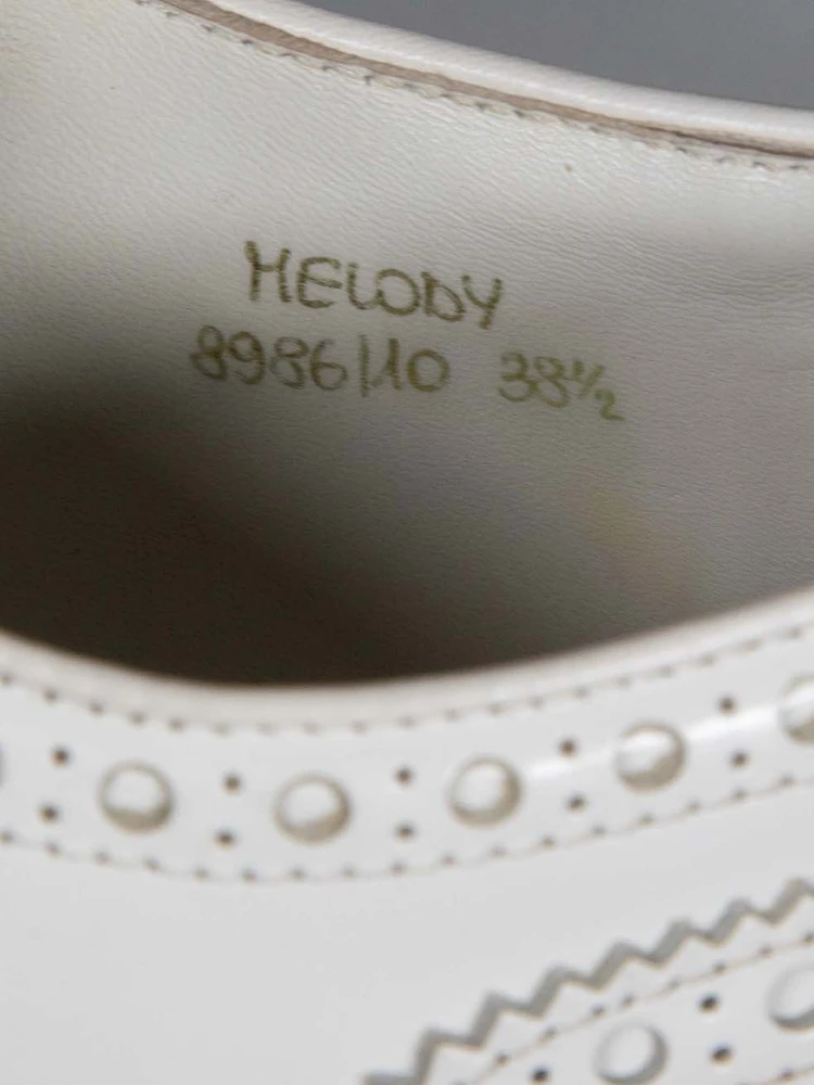 Church's White Leather Perforated Lace-Up Brogues