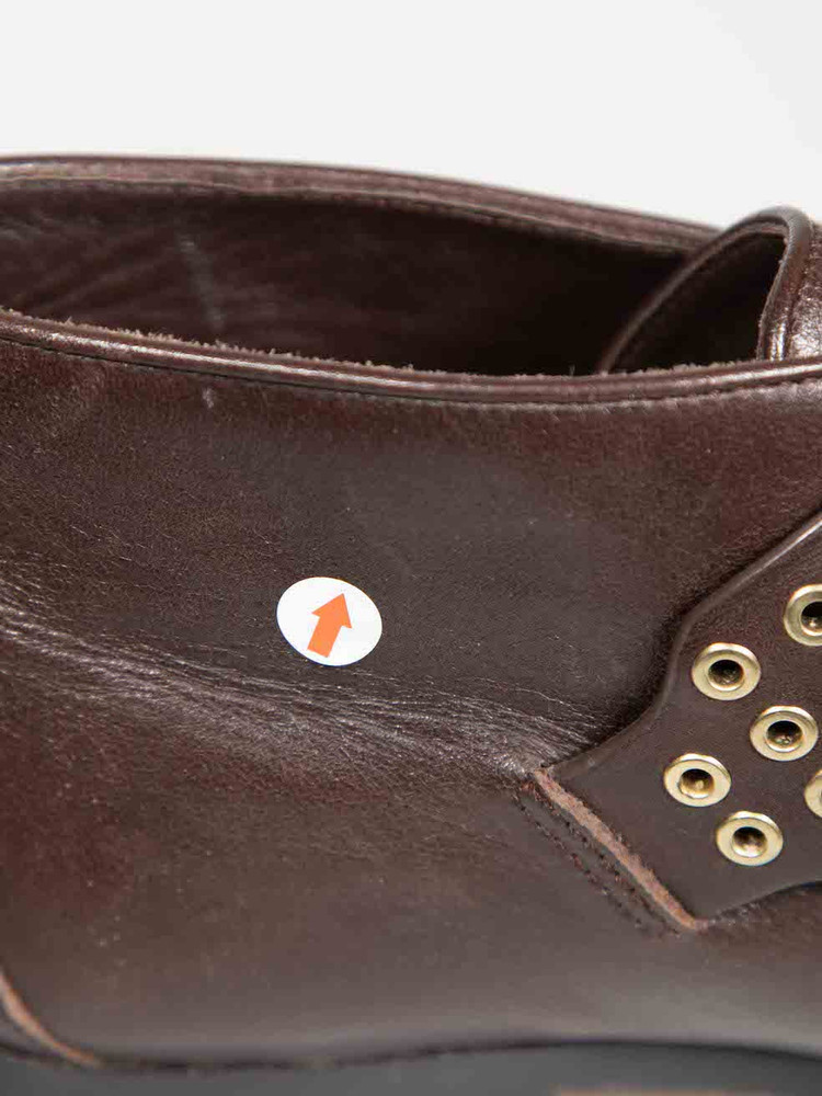 Michael Kors Michael Michael Kors Brown Leather Eyelet Strap Boots