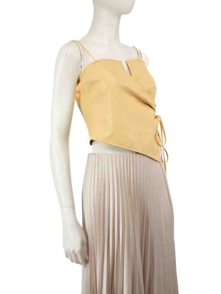 NANUSHKA Yellow Asymmetric Sleeveless Top