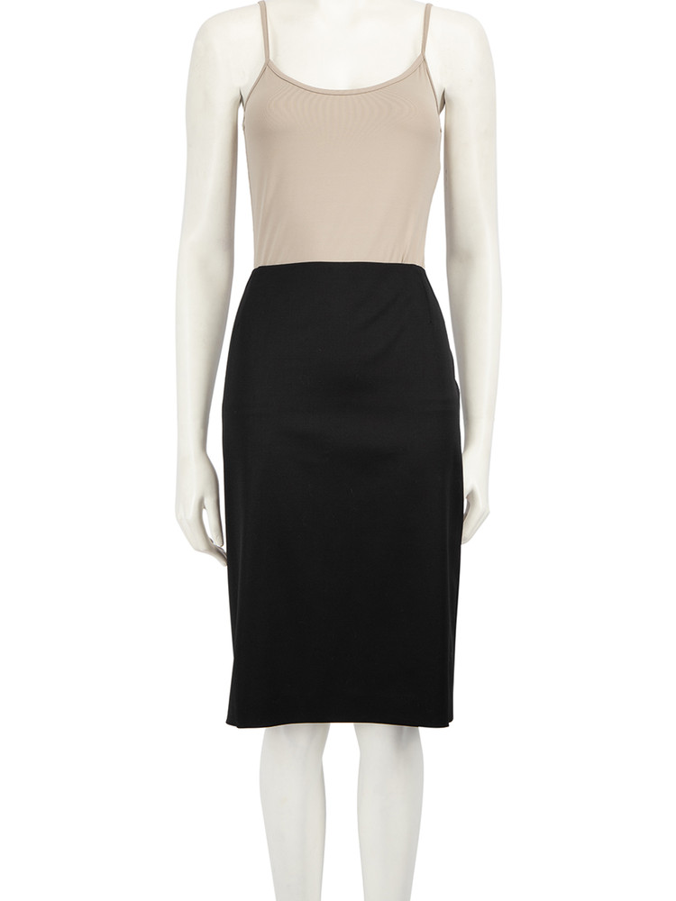 Escada Black Wool Straight Skirt