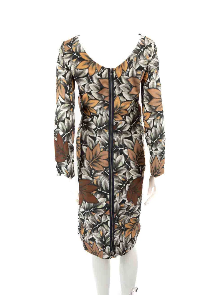 Marni Leaf Pattern Knee Length Dress