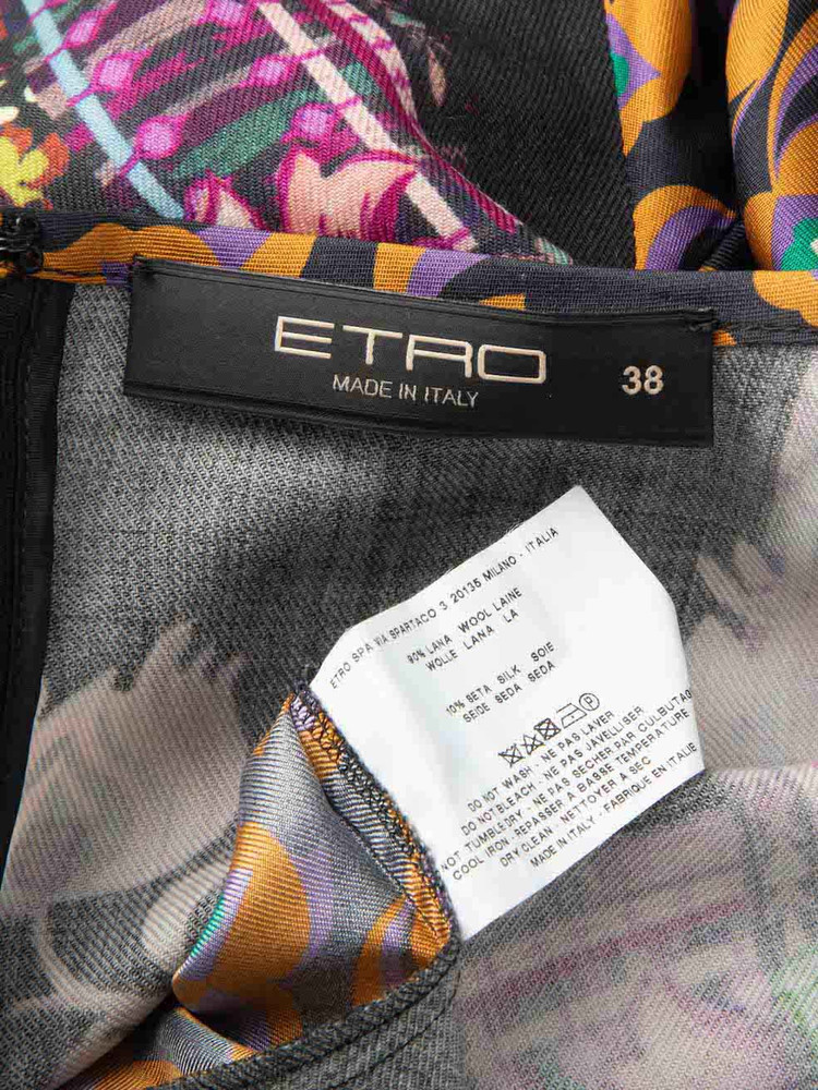 Etro Abstract Floral Print Mini Dress