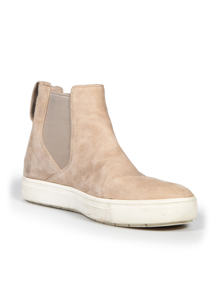 Vince Beige Suede Ankle Chelsea Boots