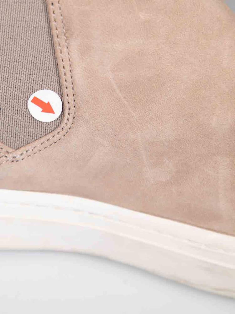 Vince Beige Suede Ankle Chelsea Boots