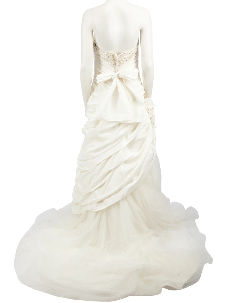 Ronald Joyce Cream Crystal Embellish Wedding Gown