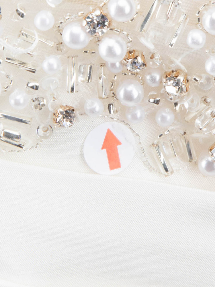 Ronald Joyce Cream Crystal Embellish Wedding Gown