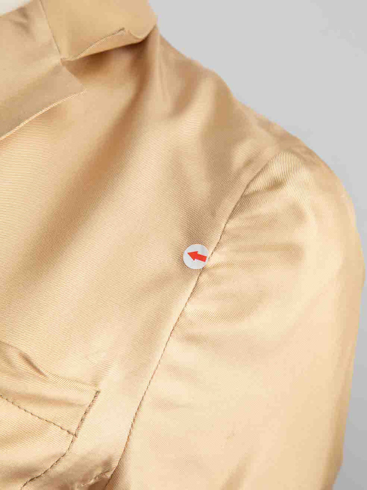 Prada Beige Silk Single Breasted Blazer Jacket