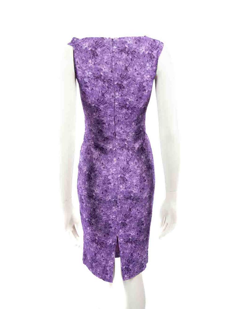 Michael Kors Michael Kors Collection Purple Floral Print Dress