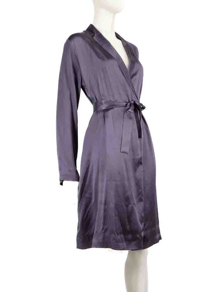 La Perla Purple Silk Belted Robe