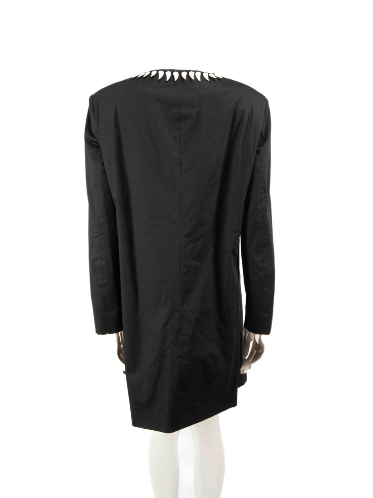 Moschino Black Faux Teeth Embellished Jacket