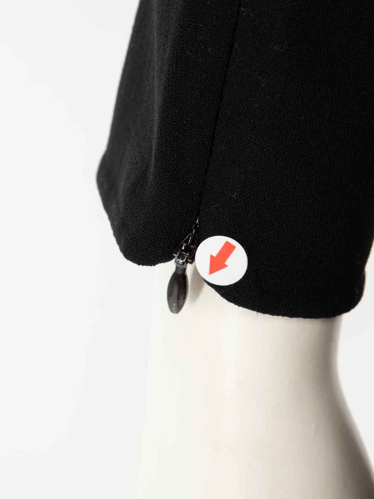 Michael Kors Black Wool Long Sleeve Dress