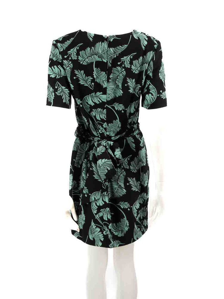 Cinq à Sept Leaf Pattern Mini Dress