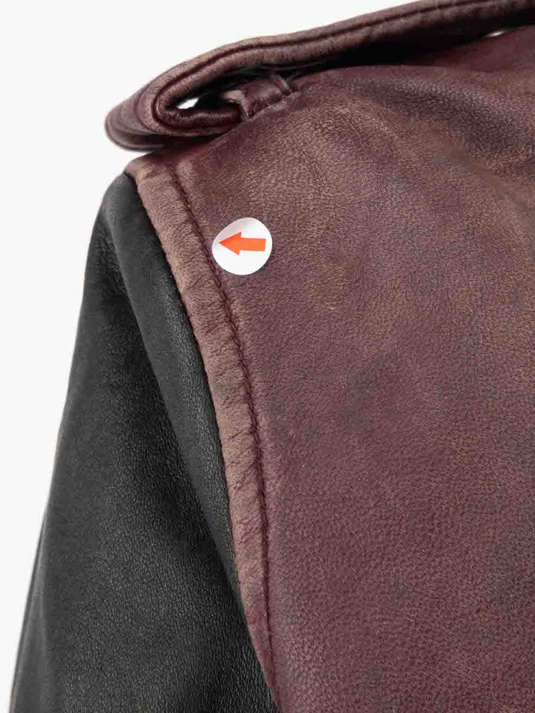 Iro Colourblock Leather Biker Jacket