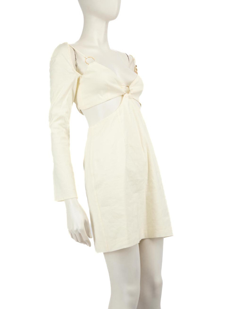 Cult Gaia Cream Cut Out Accent Mia Dress