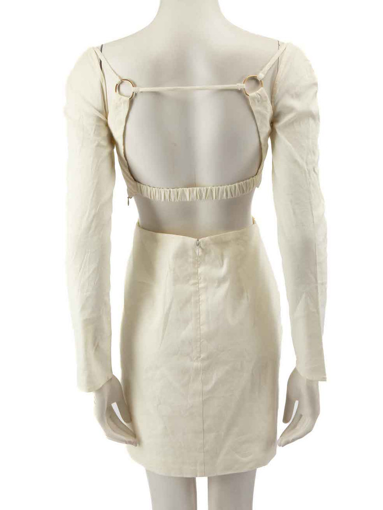 Cult Gaia Cream Cut Out Accent Mia Dress