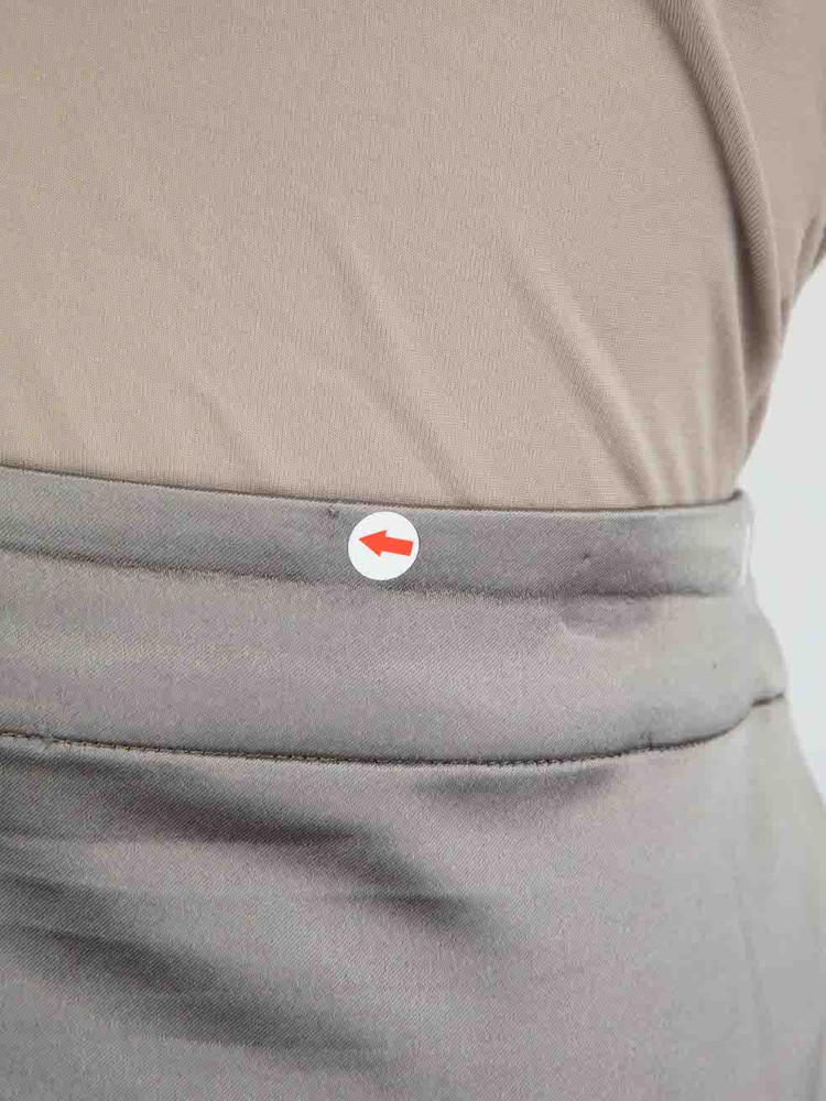 Dior Silver Ruched Knee Length Pencil Skirt