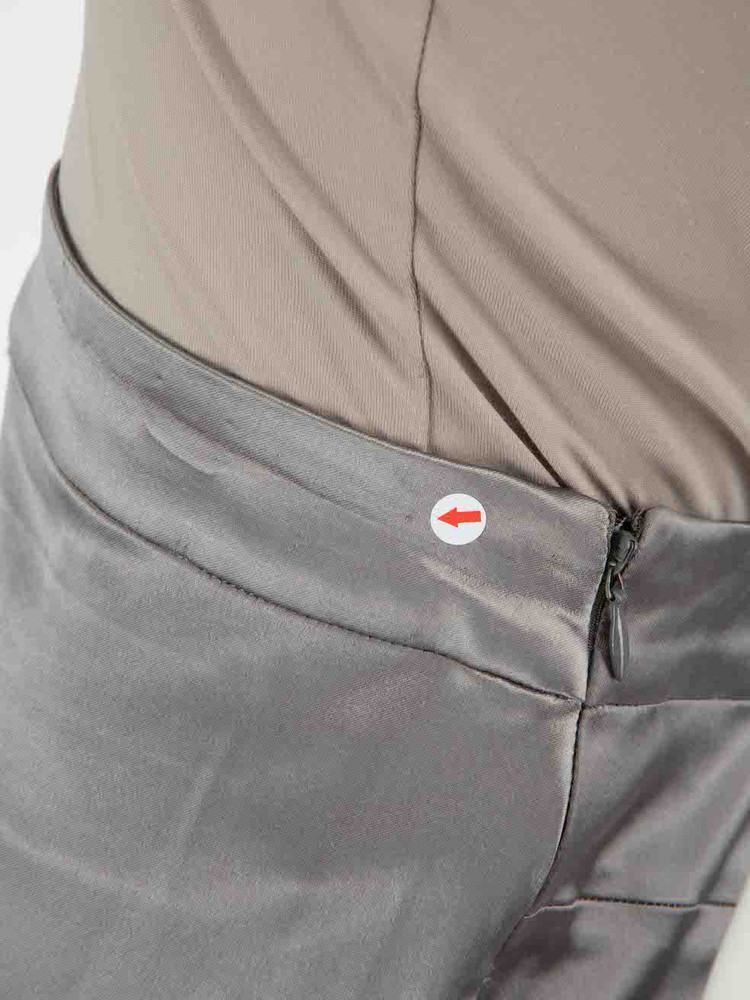 Dior Silver Ruched Knee Length Pencil Skirt