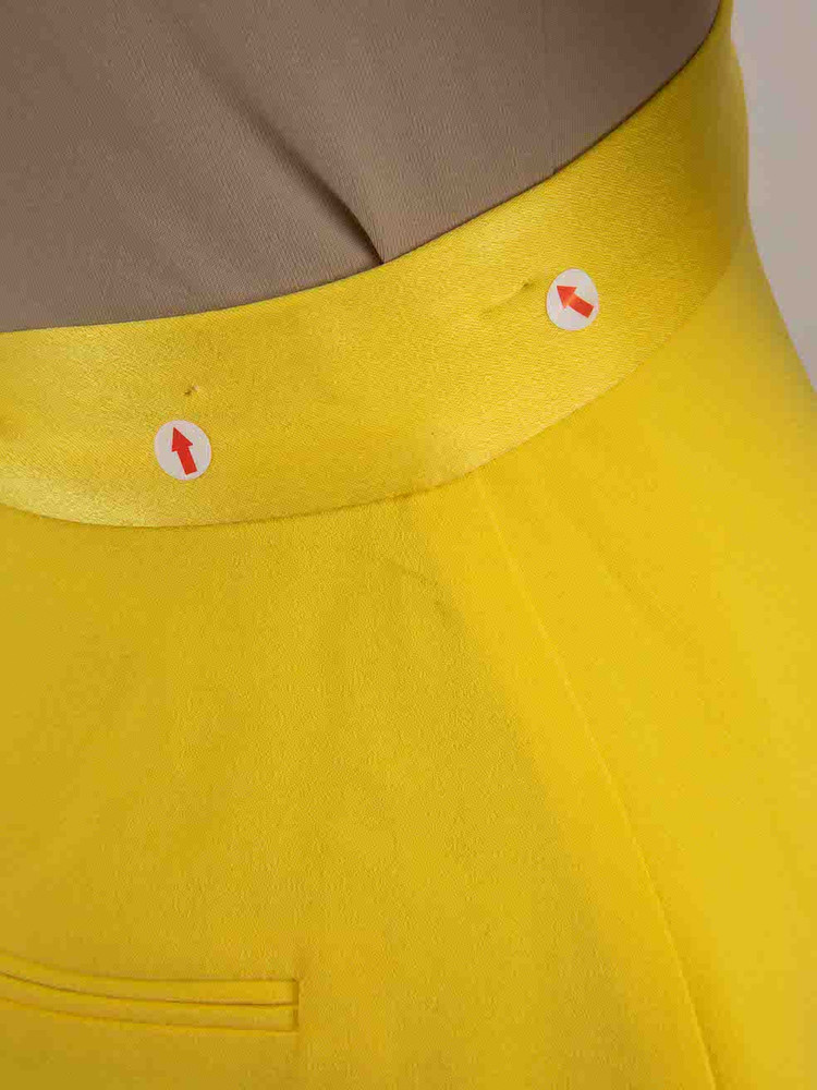 Alex Perry Yellow Midi Pencil Skirt