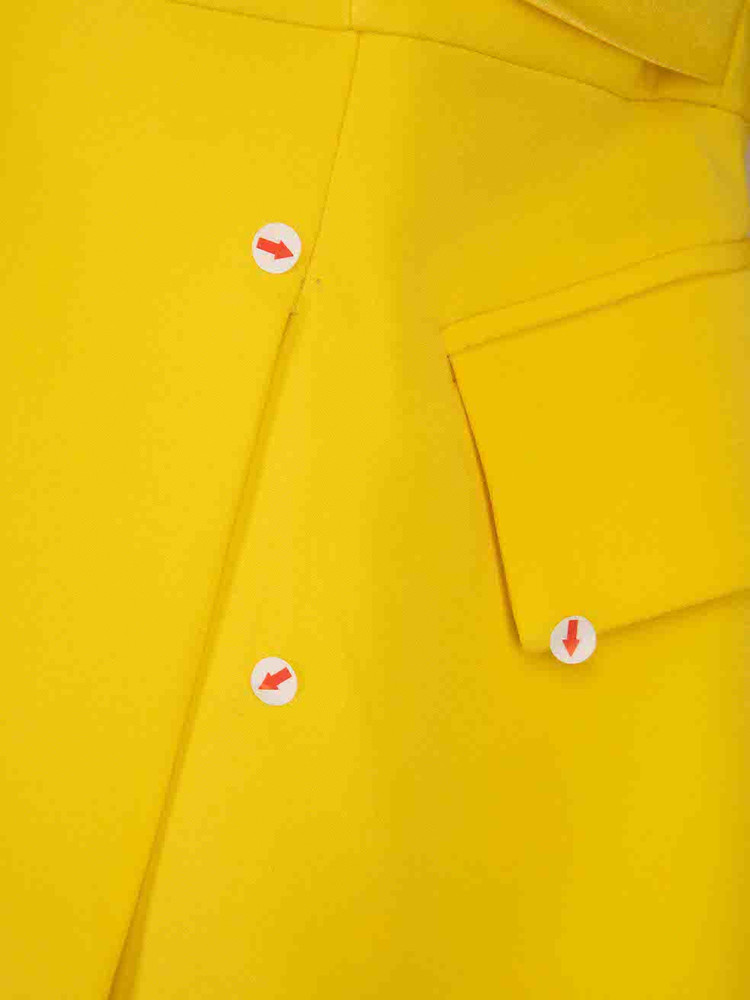 Alex Perry Yellow Strap Detail Long Sleeve Top