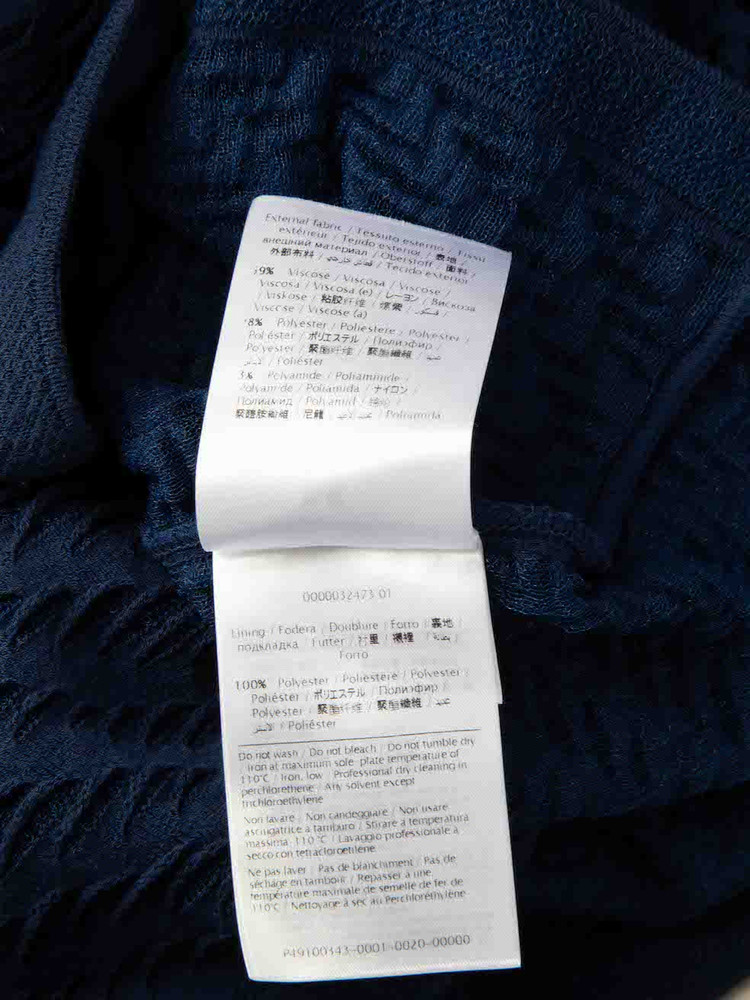 Missoni Blue Knit Long Sleeve Dress