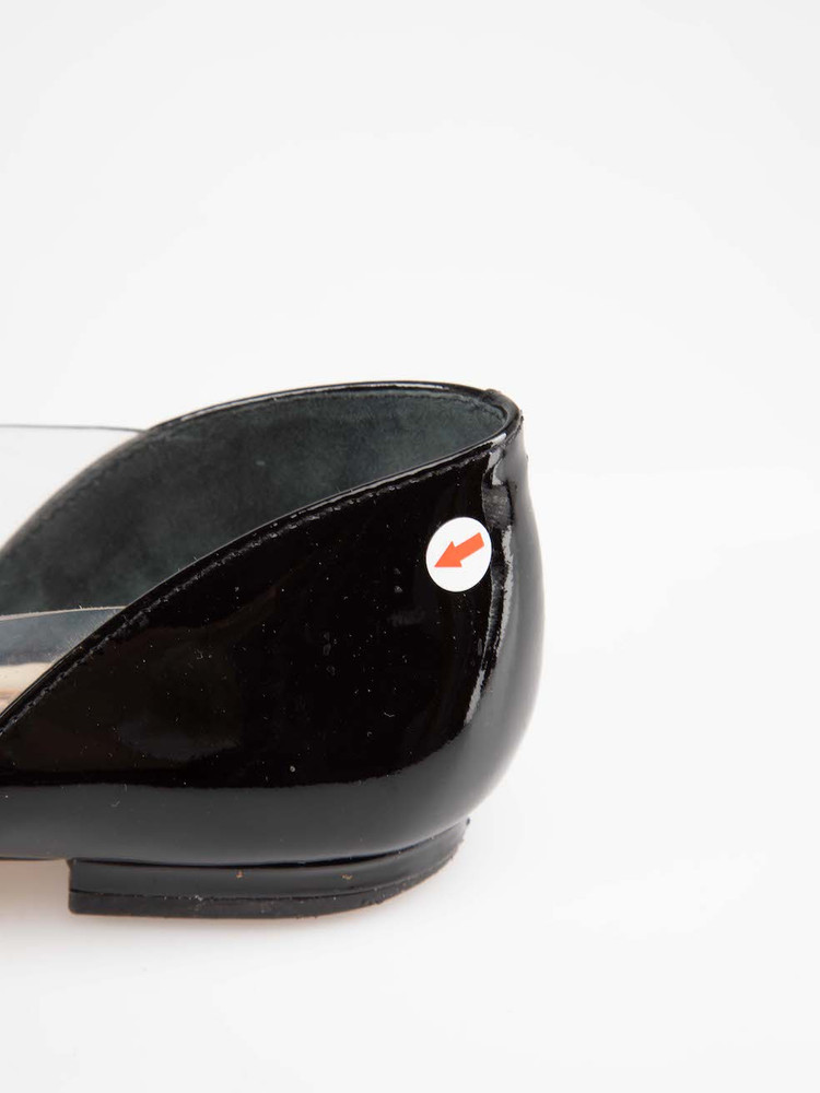 Sophia Webster Black Patent Daria 85 Glitter Flats