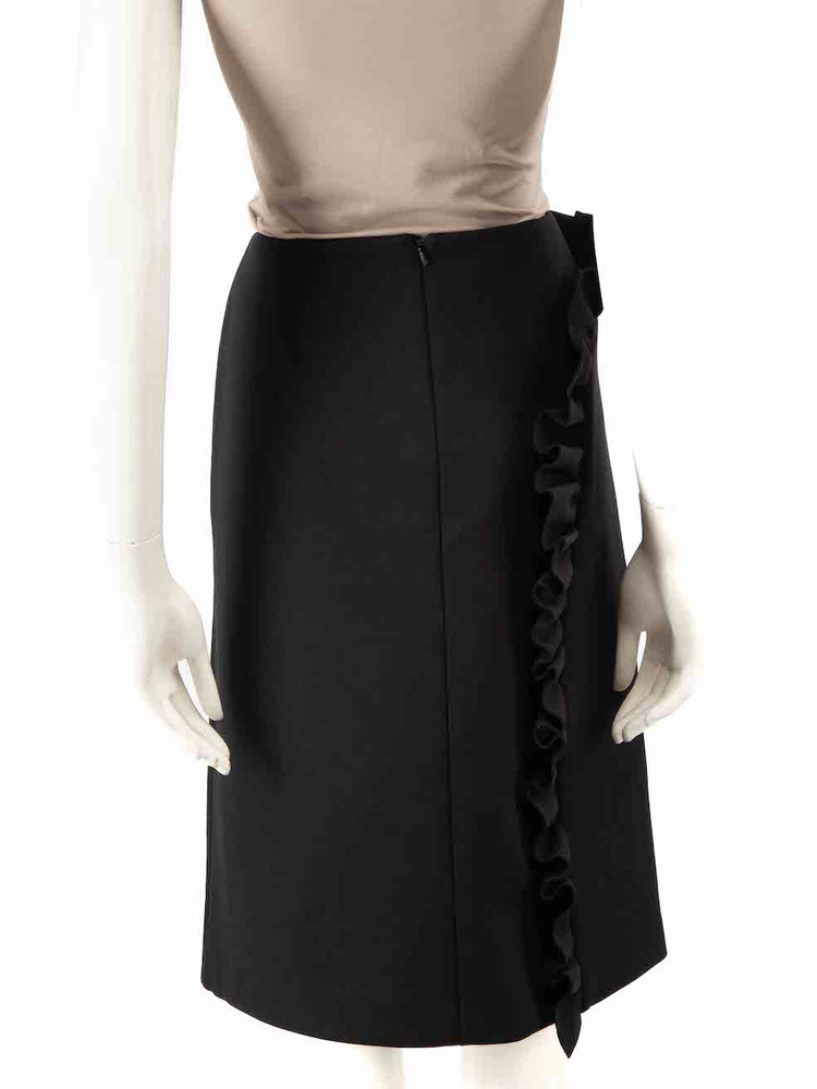 Simone Rocha Black Embellished Ruffle Trim Skirt