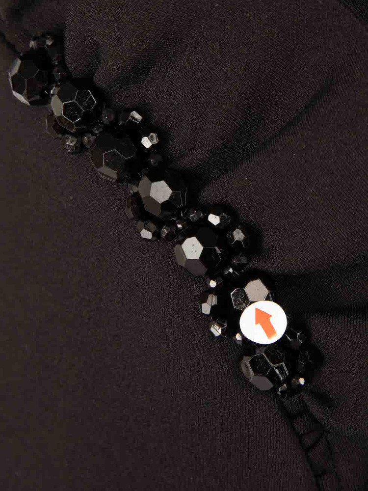 Simone Rocha Black Embellished Ruffle Trim Skirt