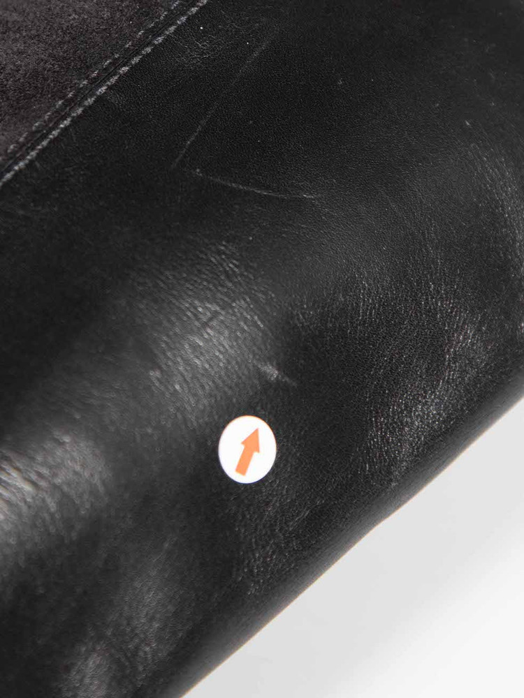 Céline Black Suede & Leather Wedge Boots