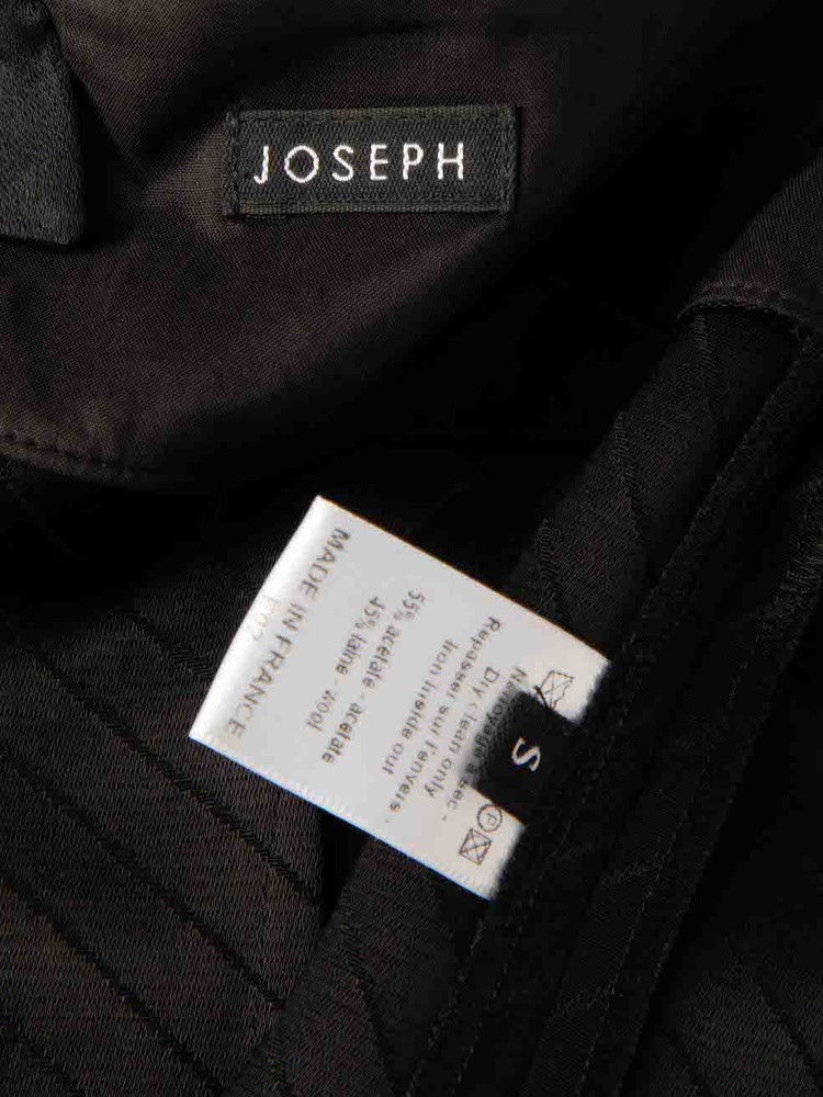 Joseph Black One Shoulder Pinstripe Dress