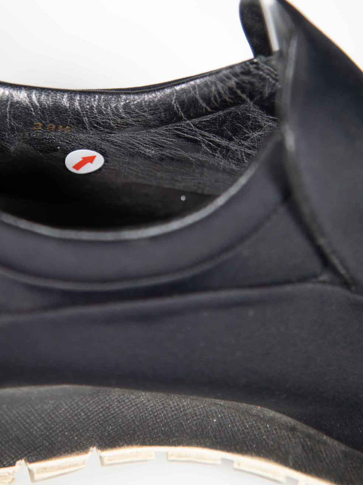 Prada Black Crystal Embellished Slip-On Trainers