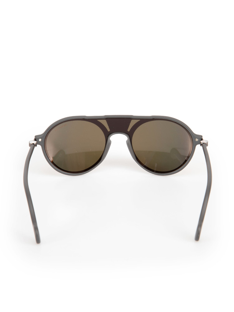 Moncler Grey Mirrored Round Sunglasses