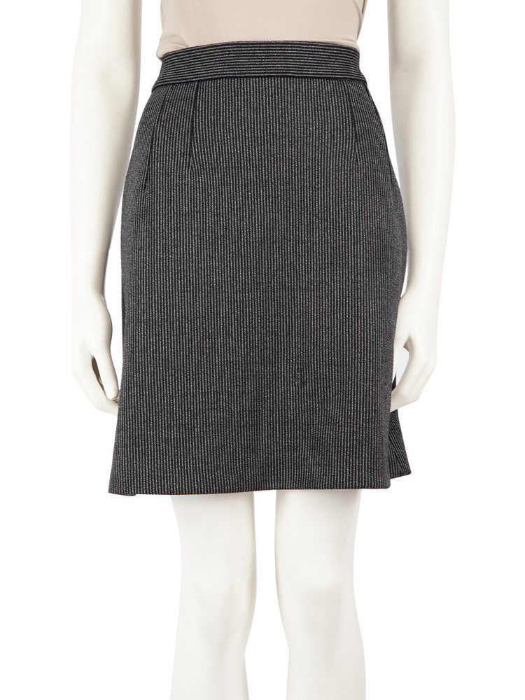 Dolce & Gabbana Grey Striped Mini Skirt