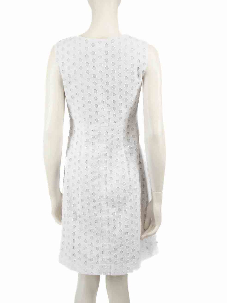 Diane Von Furstenberg White Lace Overlay Dress