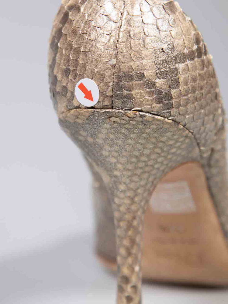 Dior Beige Python Buckle Detail Pumps